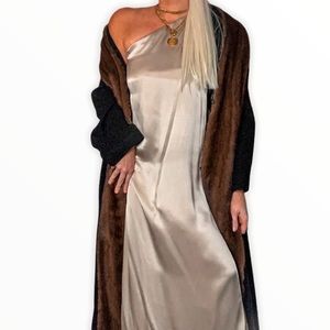 Marvin Richards Cashmere and Fur black winter coat